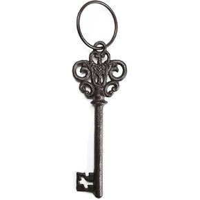 BRASSTAR Cast Iron Keys on Ring European Retro Rustic Key Home Shop Wall Decor Party Photography Prop TQGJPT182