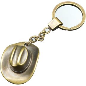 1 Pcs Cowboy Hat Metal Keychain For Men Women Backpack Purse,Key Chains Key Ring For Car,Cowboy Hat Halloween Party Decoration