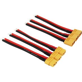 3pairs XT60 Plug Male Female Connector Cable Silicone Wire 3.93in 14awg for RC Lipo Battery(Pack of 3)