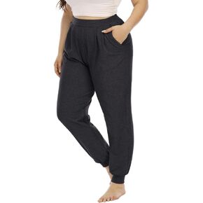 Plus Size Sweatpants for Women Wide Leg Work Casual Baggy Pants Pull-on Soft Jogger Pants
