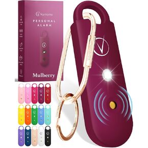 Vantamo Personal Alarm for Women - Extra Loud Double Speakers, First with Low Battery Notice with Strobe Light, Rechargeable - Safety Alarm Keychain