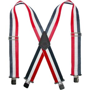 CTM® Men's 2 Inch Wide Non-Elasticized Construction Clip-End Suspenders