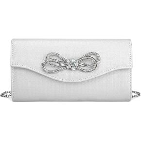 Gets Women Evening Bag Rhinestone Bow Clutch Purse for Women Party Wedding Prom Cocktail Formal Flap Handbags in Kuwait