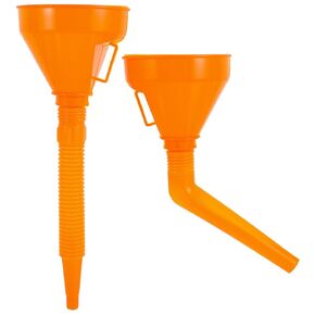 Sewroro 2Pcs Oil Funnel with Hose, Wide Mouth Oil Funnels with Flexible Extension Car Accessories Oil Funnel Plastic Long Neck Oil Funnels for Water, Fuel, Oil Change