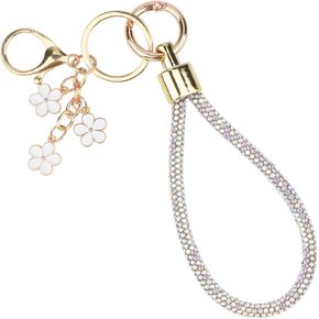 Cute Cherry Keychain Rhinestone Bag Charm Strawberry Keychain for Women Handbags Accessorie Great for Gifts