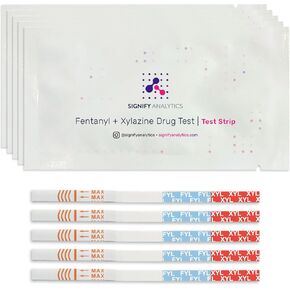 Signify Analytics Xylazine and Fentanyl Test Strip for Liquid and Powder Substances - 10 Pack (10 Test Strips) - Fast, Easy and Simple to Use Forensic Test