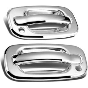 2 Door 2DR Chrome Door Handle Covers for Chevrolet Tahoe 2000-2006 / Silverado 2000-2006 / Suburban 2000-2006 / GMC Sierra 1999-2006 / Yukon 2000-2006 - with Passenger Keyhole