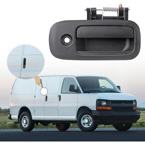 Passenger Side Side Sliding Exterior Door Handle Rear Right Compatible with Chevy GMC Vehicle Express, Savana 1500 2500 3500 4500 Van 1996-2009 Replace# 83373 10359096 25866275
