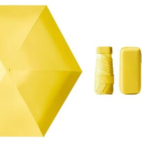 Mini Umbrella for Travel, Small Umbrella for Purse with Case for Sun and Rain, Sun Umbrella with UV Protection, Lightweight & Compact Umbrella for Women Men Kids Manual-Opening