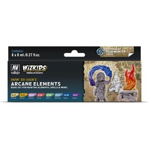 Vallejo VAL80258 Farb-Set, WizKids Arcane Elements, 8 x 8 ml Model Paint, Various, 8 ml (Pack of 8)