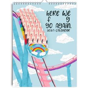 Here We Go Again 2025 Calendar, Calendar 2025 Planner, Fun Hanging Month Hanging Calendar, Match Your Witty Personality, Novelty Planning Wall Calendar Note Pads for Home Office