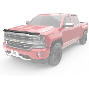 EGR 301671 SuperGuard Smoked Hood Shield Compatible with Select 2016-2018 Chevrolet Silverado 1500 Trucks - Durable Impact Resistant Acrylic, Easy Installation