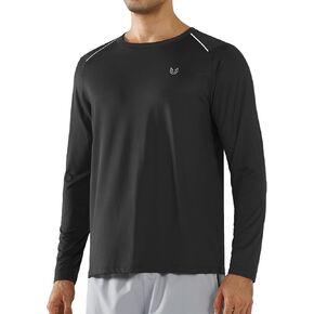 NORTHYARD Men's Athletic Workout Running Shirts Long Sleeve Lightweight Moisture Wicking Gym Sports Tee Tops
