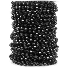 [118Feet] Pearl Beads Garland, 5MM 39Yards Faux Pearl Beads String Roll Bulk for DIY Craft, Wedding, Party, Christmas Tree Decoration