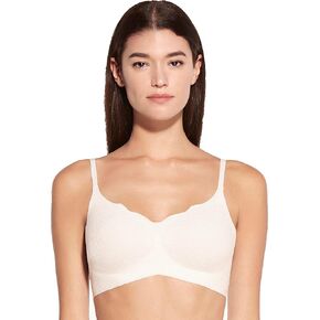 Women's OneSize Wireless Seamless Wavy Edge Cool Feeling Bra Adjustable Thin Spaghetti Straps Camisole Bra