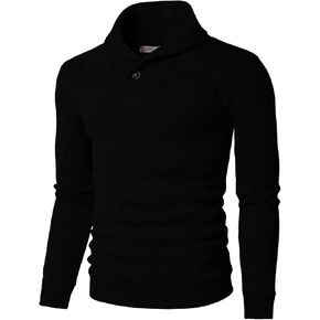 H2H Mens Casual Slim Fit Pullover Sweatshirts Knitted Shirts Napping Inside