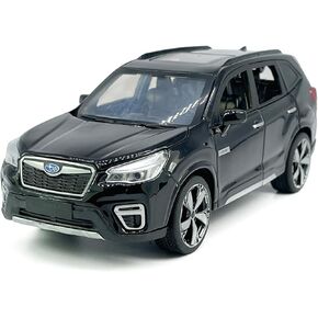 1:30 Scale 2021 Subaru Forester e-Boxer SUV Model Toy Car Metal Diecast Toy Vehicle, Doors Open, Light Sound, Pull Back, Toys for Boys Kids Gifts, Men Collection, Home Office Décor, Black