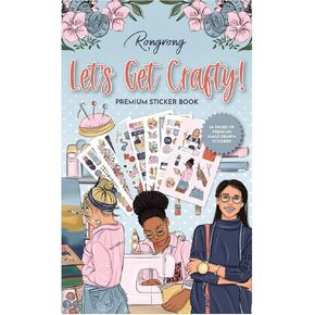 Rongrong Let's Get Crafty Planner Stickers Book for Planners, Calendars, Journals and Projects – Premium Quality Hand Drawn Creative Sewing Knitting Supplies – Scrapbook Accessories – 24 Pages