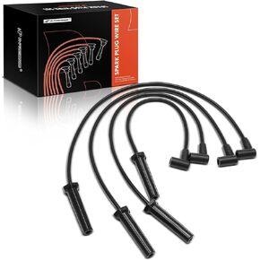 A-Premium Ignition Spark Plug Wires Set of 4 Compatible with Chevrolet Cavalier 1998-2001 & Pontiac Sunfire 1998-2001, L4 2.2L