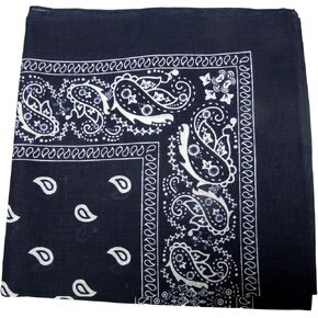 Paisley Cotton Bandana Dark Blue