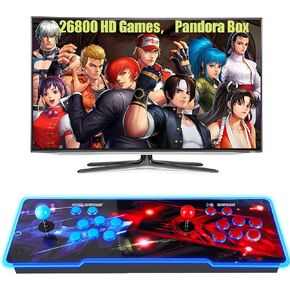 Akaxi 3D Pandora Box Console with WiFi - 8000 Arcade Games in 1,Retro Game Machine for TV PC Projector, Supports Up to 4 Players, Full HD Output, Search, Save, Hide, Favorites List in Kuwait