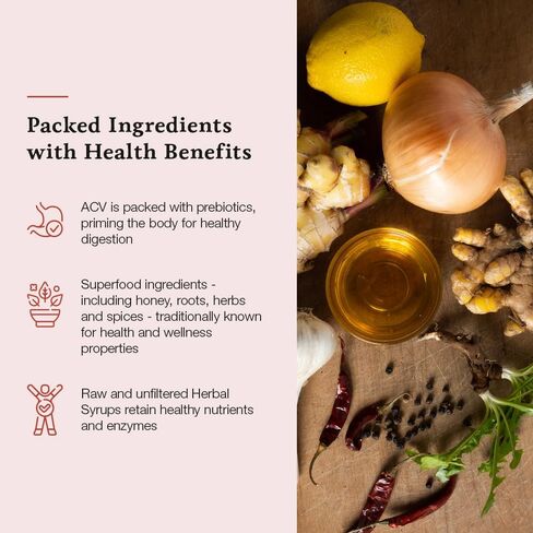 شراب البلسان الطبيعي بالكامل من هانيز، تركيبة عشبية تقليدية مع العسل الخام، خل التفاح غير المصفى والليمون بالإضافة إلى القرنفل والقرفة وقشر البرتقال، خالي من الكحول، خالي من السكر، 8 اونصة in Kuwait