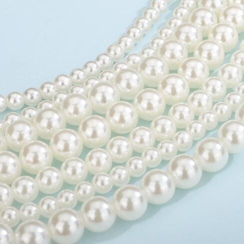 Octwine Boho 7 Layer Pearl Statement Necklace Vintage Pearl Earrings 1920s Pearl Necklace Bridal Wedding Jewelry Shiny Bar Party Prom Accessories for Women and Girls in Kuwait