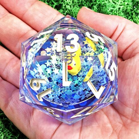Mini Planet 50mm CHONK D20 D&D Dice with Dragon Eye Inclusions for Tabletop Role Playing Game Dungeons and Dragons Polyhedral D20 Handcrafted Resin D20 for Collection and Gift (Dragon Eye Dice 5) in Kuwait