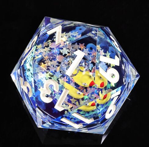 Mini Planet 50mm CHONK D20 D&D Dice with Dragon Eye Inclusions for Tabletop Role Playing Game Dungeons and Dragons Polyhedral D20 Handcrafted Resin D20 for Collection and Gift (Dragon Eye Dice 5) in Kuwait