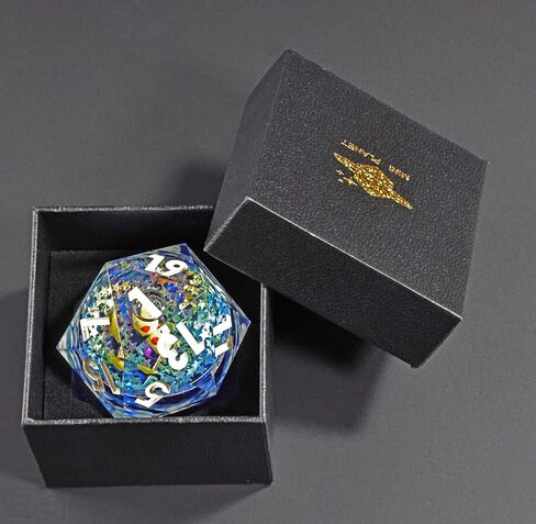 Mini Planet 50mm CHONK D20 D&D Dice with Dragon Eye Inclusions for Tabletop Role Playing Game Dungeons and Dragons Polyhedral D20 Handcrafted Resin D20 for Collection and Gift (Dragon Eye Dice 5) in Kuwait
