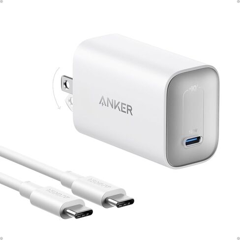 شاحن أنكر نانو، شاحن ماك بوك بقوة 100 واط، شاحن قابل للطي لسلسلة iPhone، وجميع أجهزة USB C، كابل USB-C بطول 6 أقدام، متوافق مع MagSafe in Kuwait