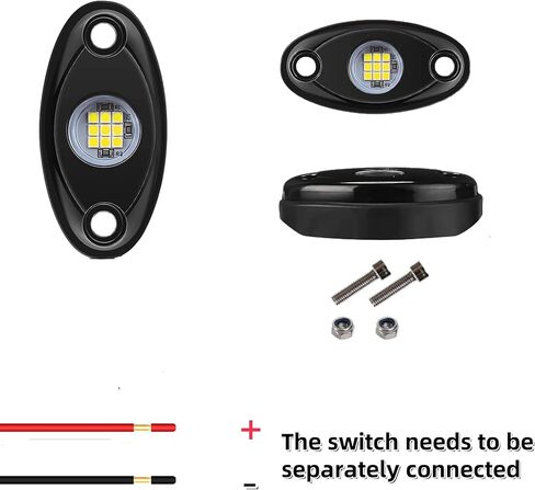 White Rock Light 30pods 6000k أبيض نقي Led Rocks Lights Kit Ip68 مقاوم للماء لـ ATV Rv Utv SUV الطرق الوعرة بيك اب شاحنة جولف قارب سيارة مقطورة درابزين إضاءة تحت التوهج (أبيض) in Kuwait
