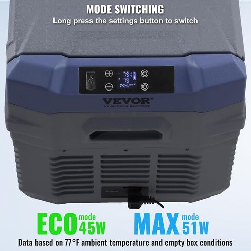 VEVOR Car Refrigerator, 25 L Dual Zone Portable Freezer, 12 Volt Car Refrigerator Fridge, -4℉-68℉ Adjustable Range, 12/24V DC and 100-240V AC Compressor Cooler for Outdoor, Camping, RV in Saudi Arabia