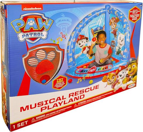 لعبة Paw Patrol Kids Ball Pit Super Sounds Musical Rescue Playland مع 20 كرة مرنة ناعمة - تتميز بصوت Paw Patrol - 3 طرق مختلفة للعب! in Saudi Arabia