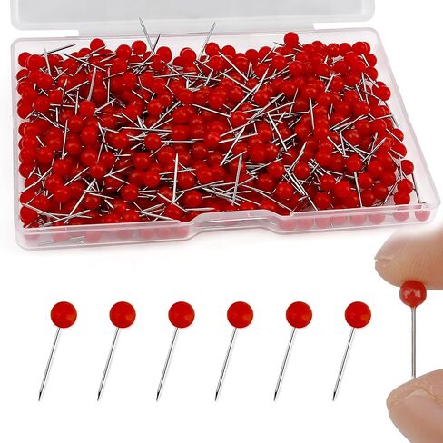 Push Pins,Push Pins for Bulletin Board,Map Pins,Push Pins for Cork Board,Cork Board Pins,Map Push Pins,Map Tacks,Red Push Pins,Decorative Push Pins,Push Pin Map,Push Pins for Wall,1/8 Inch,500 PCS in Kuwait