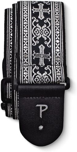 Perri’s Leathers Ltd. - Guitar Strap - Nylon - Jacquard - Mandala - Blue/Orange - Adjustable - For Acoustic/Bass/Electric Guitars - Made in Canada (TWS-7143) in Saudi Arabia