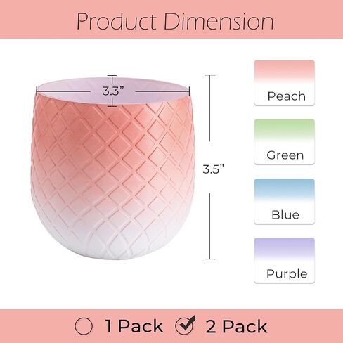 Y YOMA 1 Pack Pen Holder for Desk Cute Plastic Pencil Cup Pen Container Square Organizer Modern Aesthetic Design Desktop Storage Solution for Pens, Pencils, Marker, Makeup Brush, Gradient Green in Saudi Arabia
