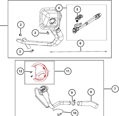 غطاء رقبة لحشو وقود الغاز يناسب رام 1500 2500 بيك اب 2013-2018، رام 3500 بيك اب 2010-2019 68421572AA 68194320AB in Kuwait