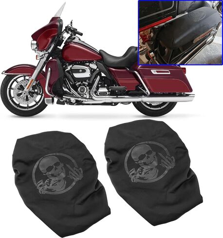 Hard Saddlebag Lid Bra/Lid Covers Fits for 2014-2023 Harley Davidson Touring, Road Glide, Electra Glide, Road King, Street Glide and Tri Glide Models (Red) in Kuwait