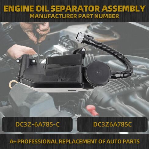 Dasbecan Oil Separator Assembly Compatible With 2011-2016 Ford F250 F350 F450 F550 Super Duty 6.7L Powerstroke Diesel Engine PCV CCV Vent Valve Replace DC3Z-6A785-C in Saudi Arabia