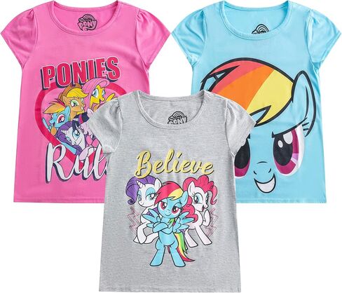 My Little Pony Girls 3 Pack Short Sleeve T-Shirt for Big Kids in Saudi Arabia