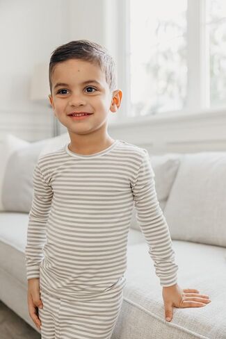 Copper Pearl Two Piece Long Sleeve Toddler Pajamas PJ Sets for Boys and Girls - Adorable Pattern Pajamas, Breathable Fabric to Keep Cool While Sleeping, Sizes 12 Months to 5T - Everest in Saudi Arabia