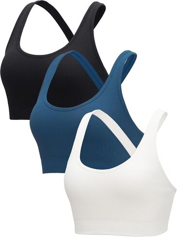 RUNNING GIRL Sports Bra for Women High Support, Criss-Cross Back Padded Strappy Sports Bras Yoga Bra with Removable Cups in Kuwait
