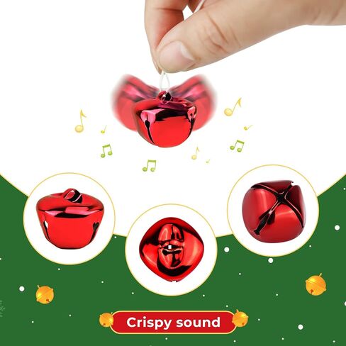 120 Pcs Jingle Bells for Crafts Christmas Jingle Bells, Multicolored Bulk Sound Craft Bells for Christmas Festival Decorations DIY Project(0.3inch, 0.5inch) in Kuwait