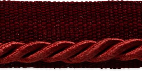 Trims by the Yard Ebony 1/8" Twisted Lip Cord Cranberry | (10 Yard Cut) Trim in Saudi Arabia