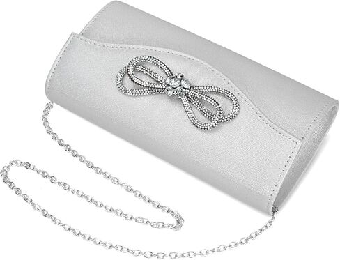 Gets Women Evening Bag Rhinestone Bow Clutch Purse for Women Party Wedding Prom Cocktail Formal Flap Handbags in Kuwait