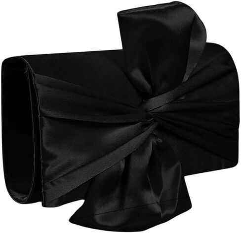 SweatyRocks Women's Elegant Bow Knot Ruched Satin Evening Bags Clutch Purses in Saudi Arabia