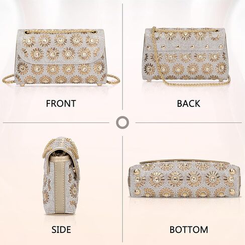 Tmore Evening Purses for Women Shoulder Bags Handbags with Chain Rhinestone Purse for Prom Party Wedding in Saudi Arabia