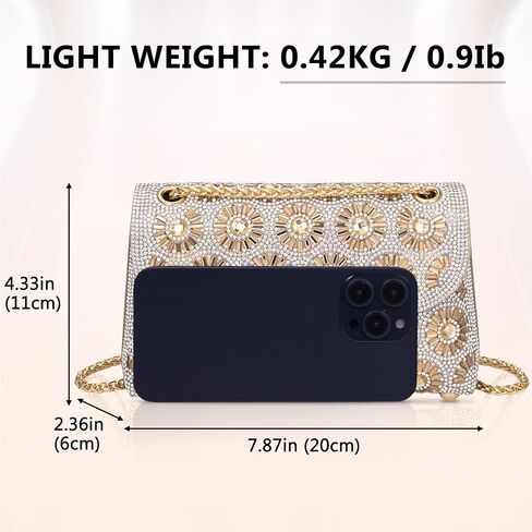 Tmore Evening Purses for Women Shoulder Bags Handbags with Chain Rhinestone Purse for Prom Party Wedding in Saudi Arabia