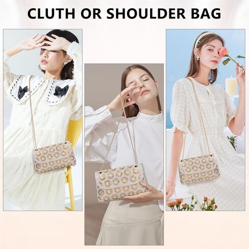 Tmore Evening Purses for Women Shoulder Bags Handbags with Chain Rhinestone Purse for Prom Party Wedding in Saudi Arabia